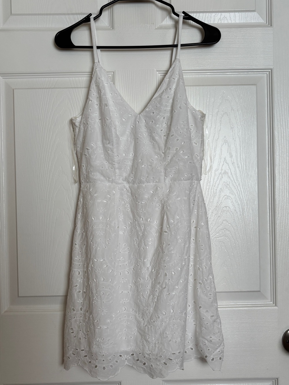 Speechless White Eyelet V-Neck Mini Dress